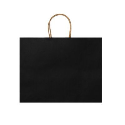 Bolsa de papel con asas reforzadas Negro Talla Única Adulto