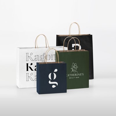 Bolsa de papel con asas reforzadas