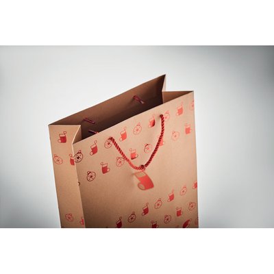 Bolsa de Papel Kraft Navideña