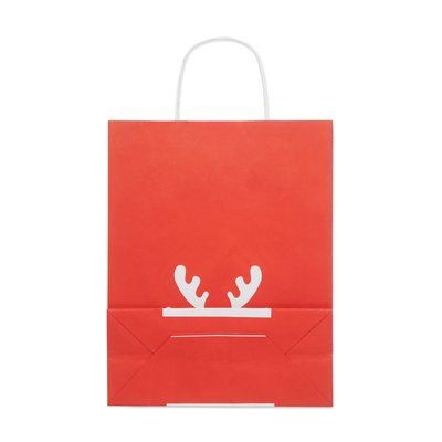 Bolsa de papel mediana navideña