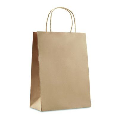 Bolsa de papel mediana reciclable para regalos