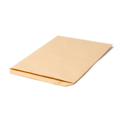Bolsa de papel mediana con solapa adhesiva