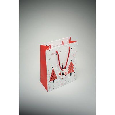 Bolsa de papel regalo mediana con etiqueta