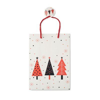 Bolsa de papel regalo mediana con etiqueta
