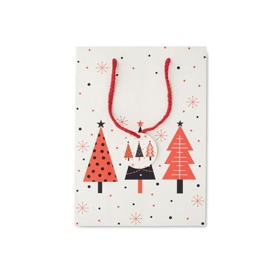 Bolsa de papel regalo mediana con etiqueta
