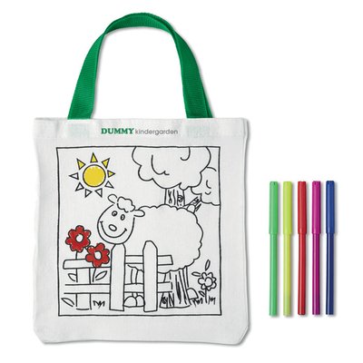 Bolsa para colorear de algodón Blanco