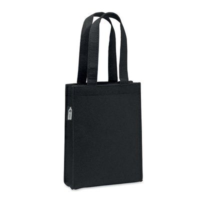 Bolsa pequeña de fieltro de asas cortas Negro