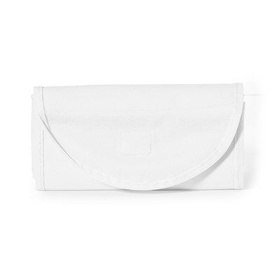 Bolsa pequeña plegable en non woven ribete color Blanco