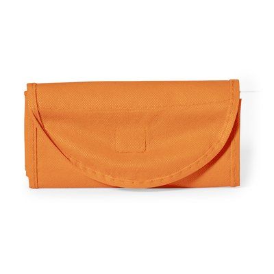 Bolsa pequeña plegable en non woven ribete color Naranja