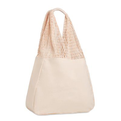 Bolsa Algodón con asas largas de red