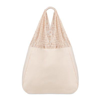 Bolsa Algodón con asas largas de red