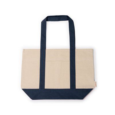 Bolsa de playa de algodón reciclado 280 g/m² Marino