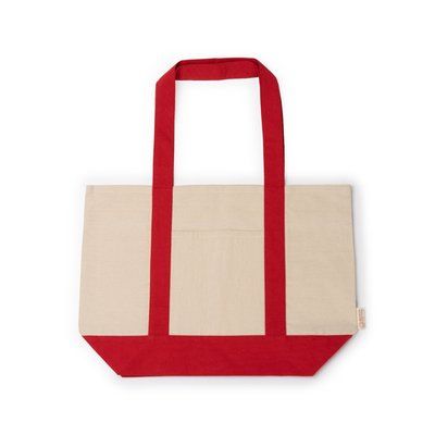 Bolsa de playa de algodón reciclado 280 g/m² Rojo Talla Única Adulto