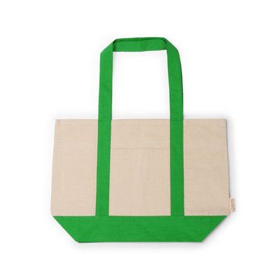 Bolsa de playa de algodón reciclado 280 g/m² Verde Helecho
