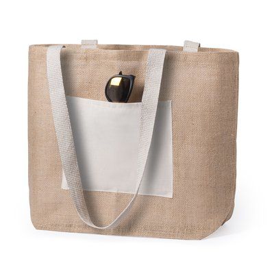 Bolsa de playa ecológica de yute y algodón Natu