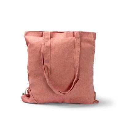 Bolsa plegable de algodón reciclado 120 g/m² Rojo