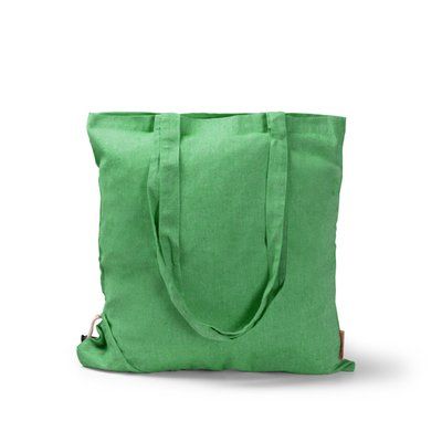 Bolsa plegable de algodón reciclado 120 g/m² Verde Helecho Talla Única Adulto