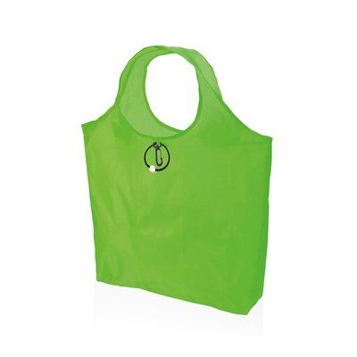 Bolsa plegable color fluorescente de poliéster 190t 42,5 x 38 x 7 cm Verde Fluor