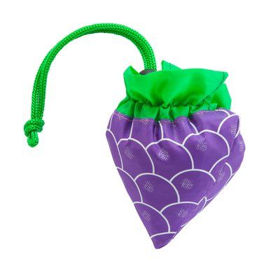 Bolsa plegable con diseño de frutas Uva Talla Única Adulto