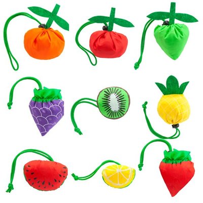 Bolsa plegable con diseño de frutas