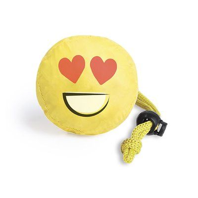 Bolsa plegable emoji en poliéster Corazón
