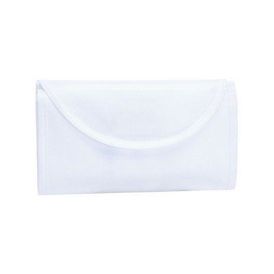 Bolsa plegable en non woven ribete color 38 x 42 cm Blanco
