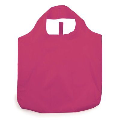 Bolsa plegable de poliéster suave Fucsia