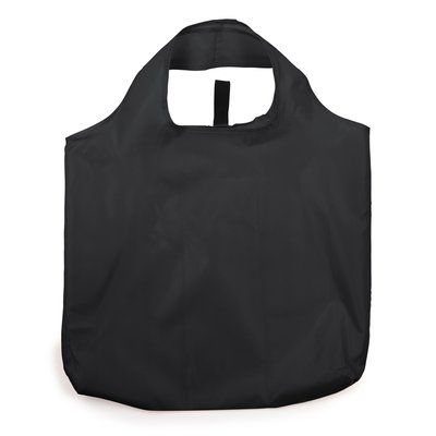 Bolsa plegable de poliéster suave Negro