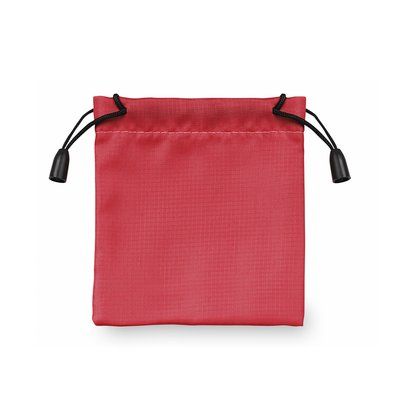 Bolsa de poliéster cuadrada (10cm) Roj