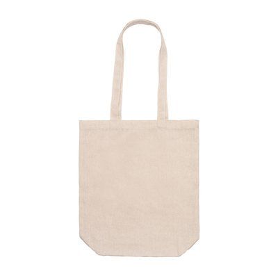 Bolsa de poliéster con fuelle Beige