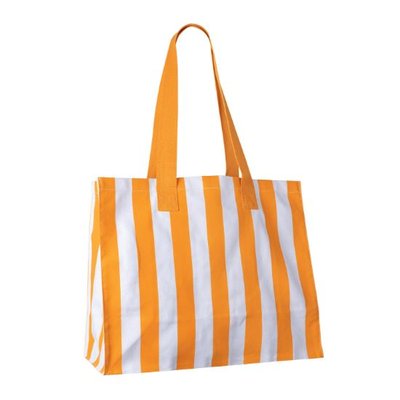 Bolsa a rayas de algodón reciclado Amarillo