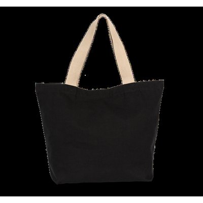 Bolsa reciclada grande con fuelle Black Night / Hemp