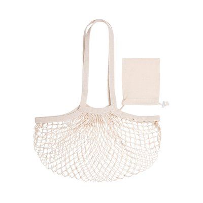 Bolsa de redecilla plegable en algodón para frutas o compra Natu