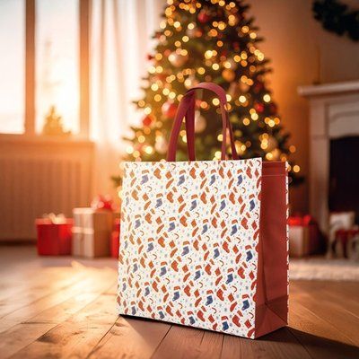 Bolsa de regalo navideña grande