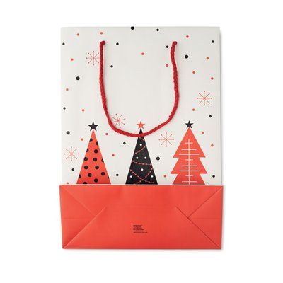 Bolsa regalo de papel grande con etiqueta