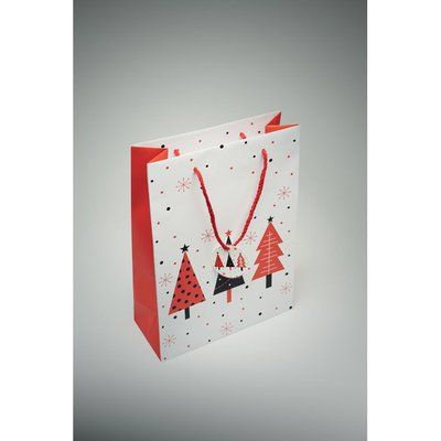 Bolsa regalo de papel grande con etiqueta