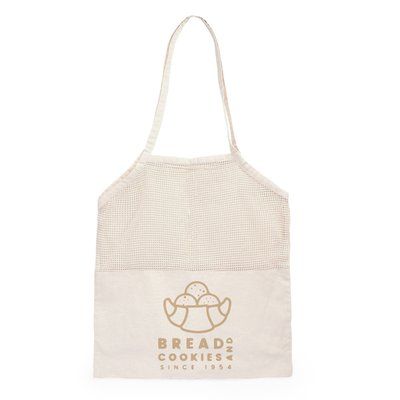 Bolsa de rejilla y algodón natural