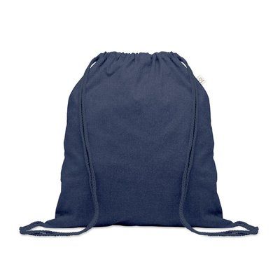 Bolsa resistente de cuerdas algodón reciclado Azul