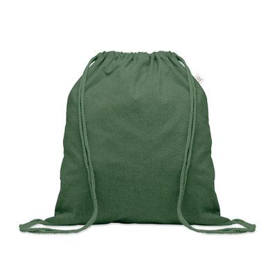 Bolsa resistente de cuerdas algodón reciclado Verde Oscuro