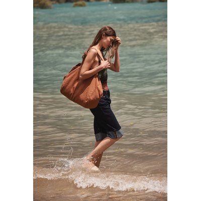 Bolsa shopper de algodón con bolsillo interior