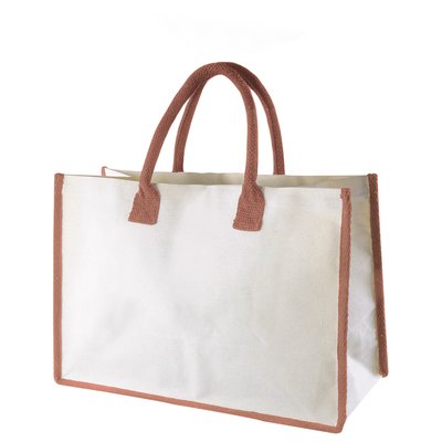 Bolsa shopper de algodón canvas Marrón