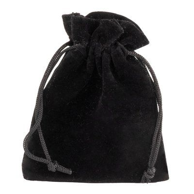 Bolsa de terciopelo tamaño 9 x 10,5 cm Negro