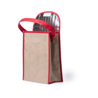 Bolsa térmica de papel resistente reciclable con detalles en color