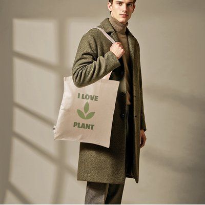 Bolsa tote de algodón orgánico 180g