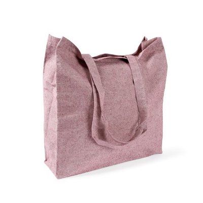 Bolsa tote de algodón y poliéster Burdeos