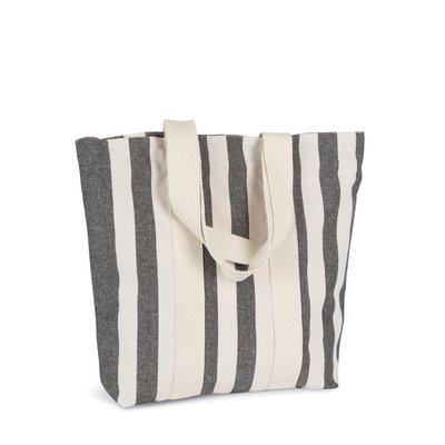 Bolsa tote con cierre cremallera Gris