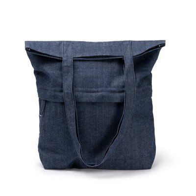 Bolsa vaquera reciclada con bolsillo frontal VAQUERO