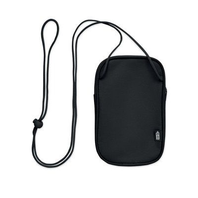Bolsa de viaje cruzada con correa Negro