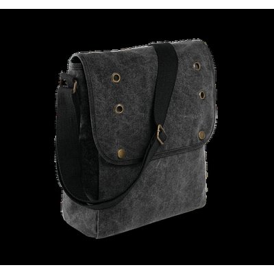 Bolsa vintage de lona de algodón Black