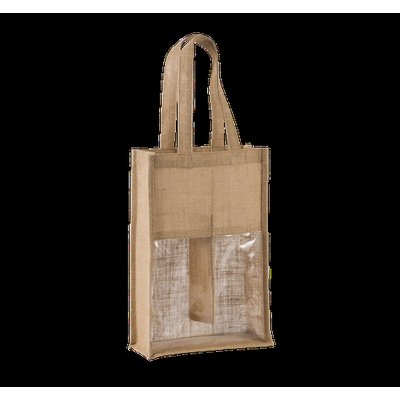 Bolsa de yute para 2 botellas Natural